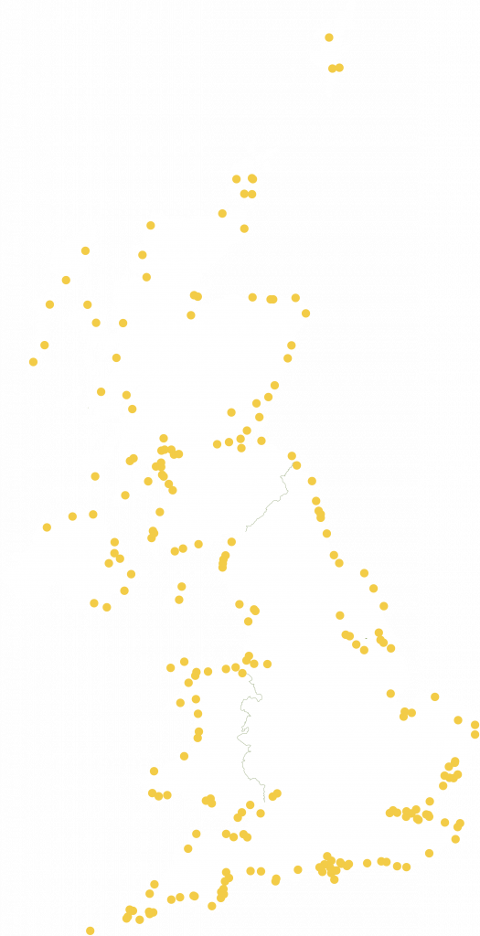 Diagram showing all of the UK ports INstant Clearance operate from